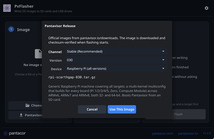 Choosing a Pantavisor release