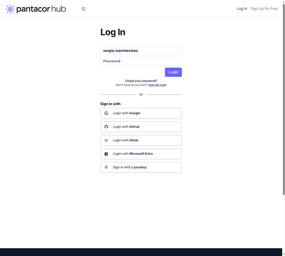 Login page with passkey sign-in